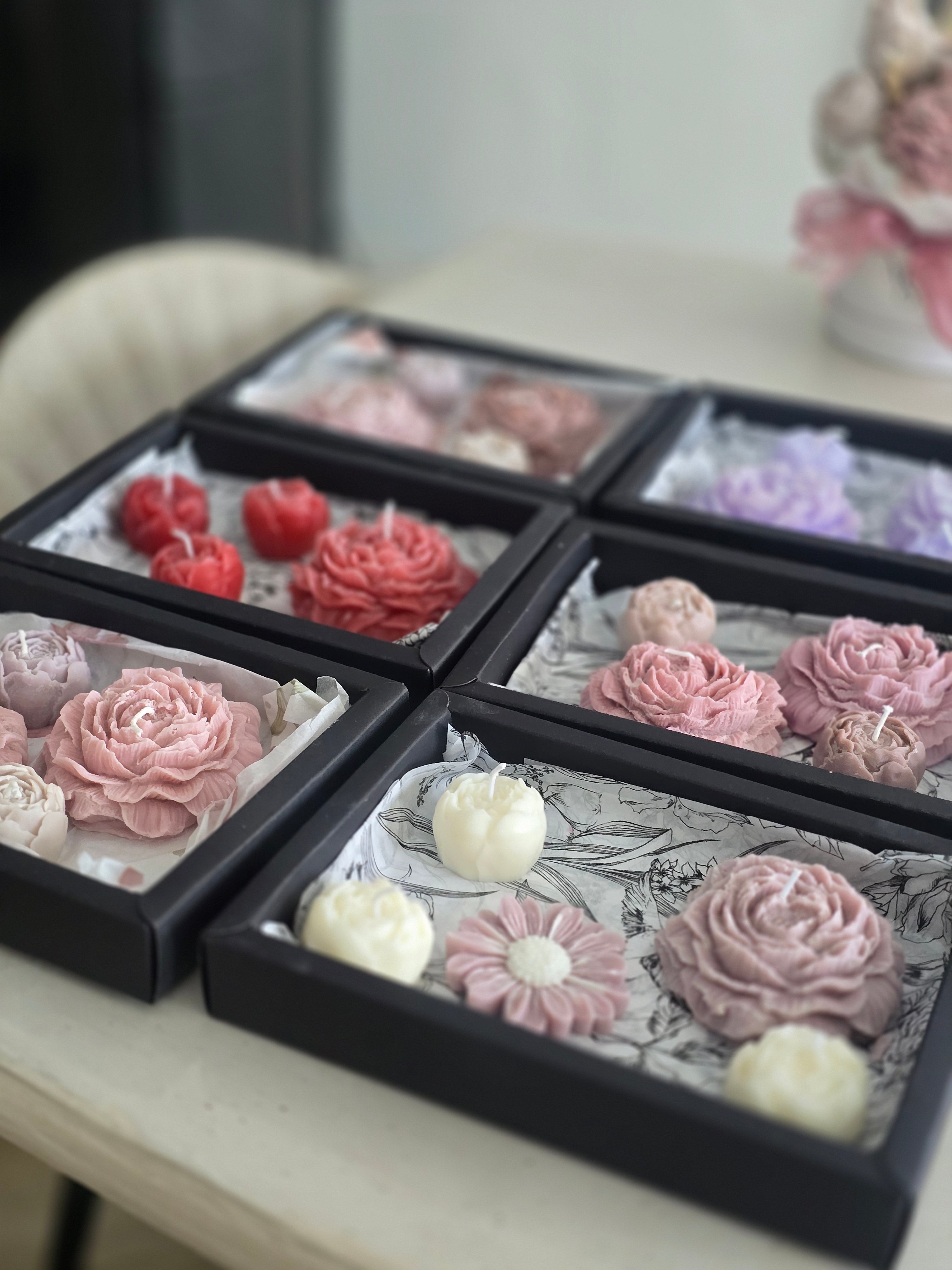 Coffret Bougies Fleurs