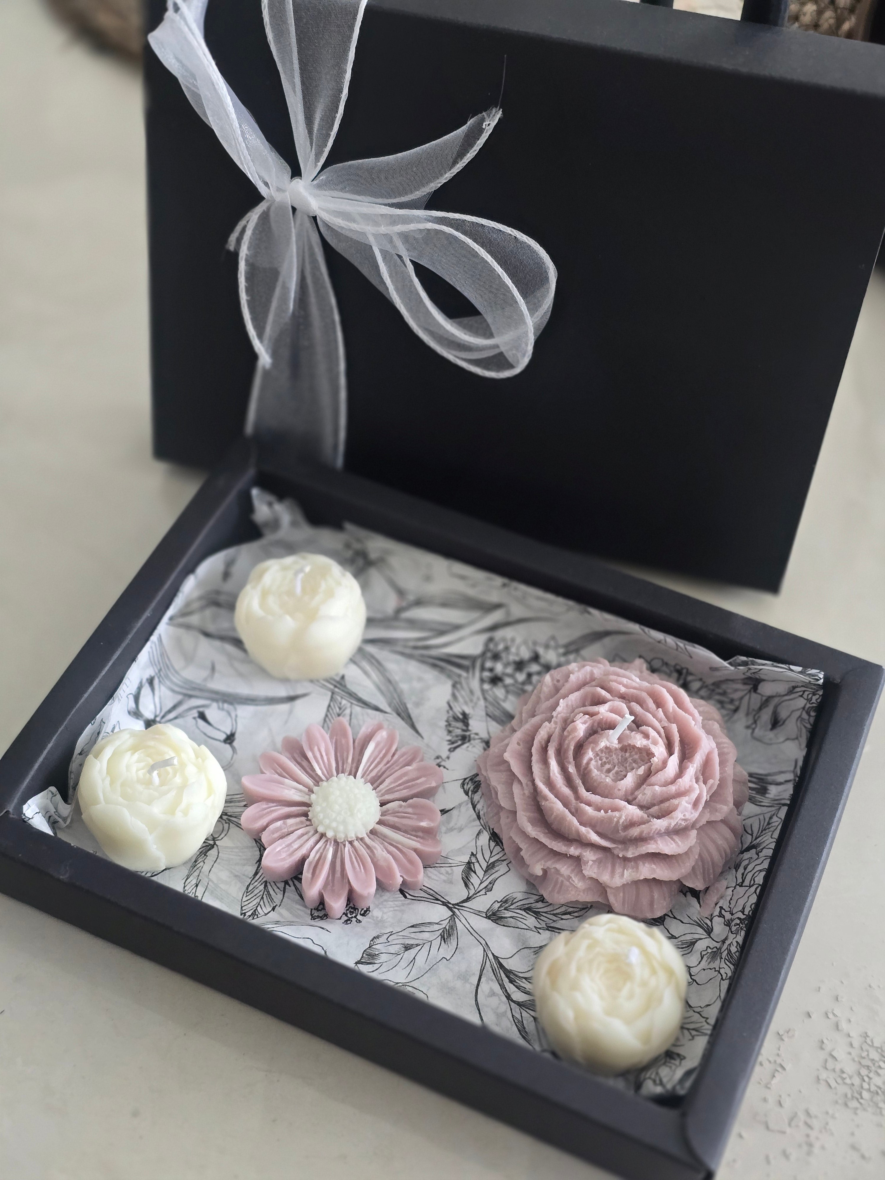 Coffret Bougies Fleurs