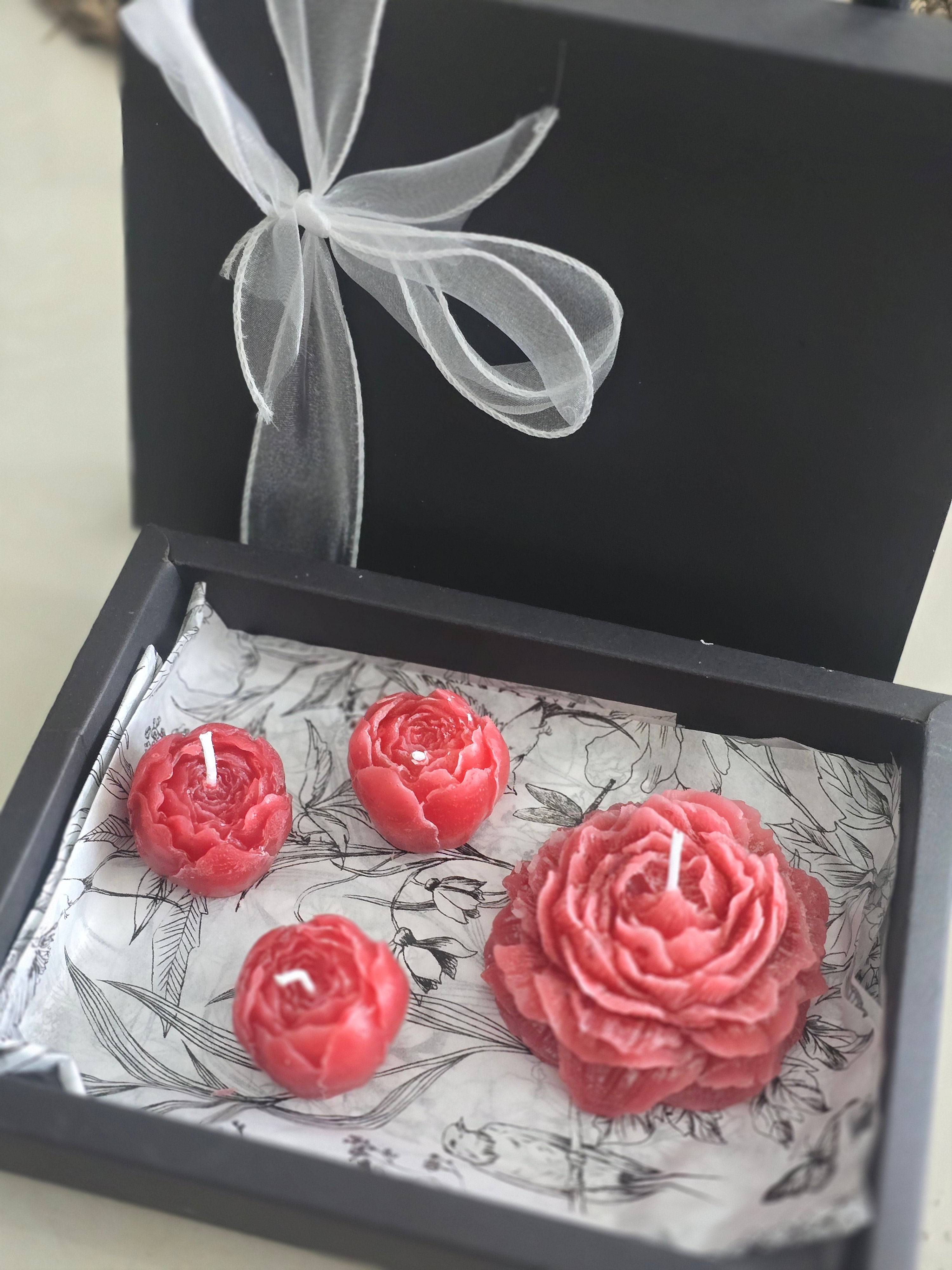 Coffret Bougies Fleurs