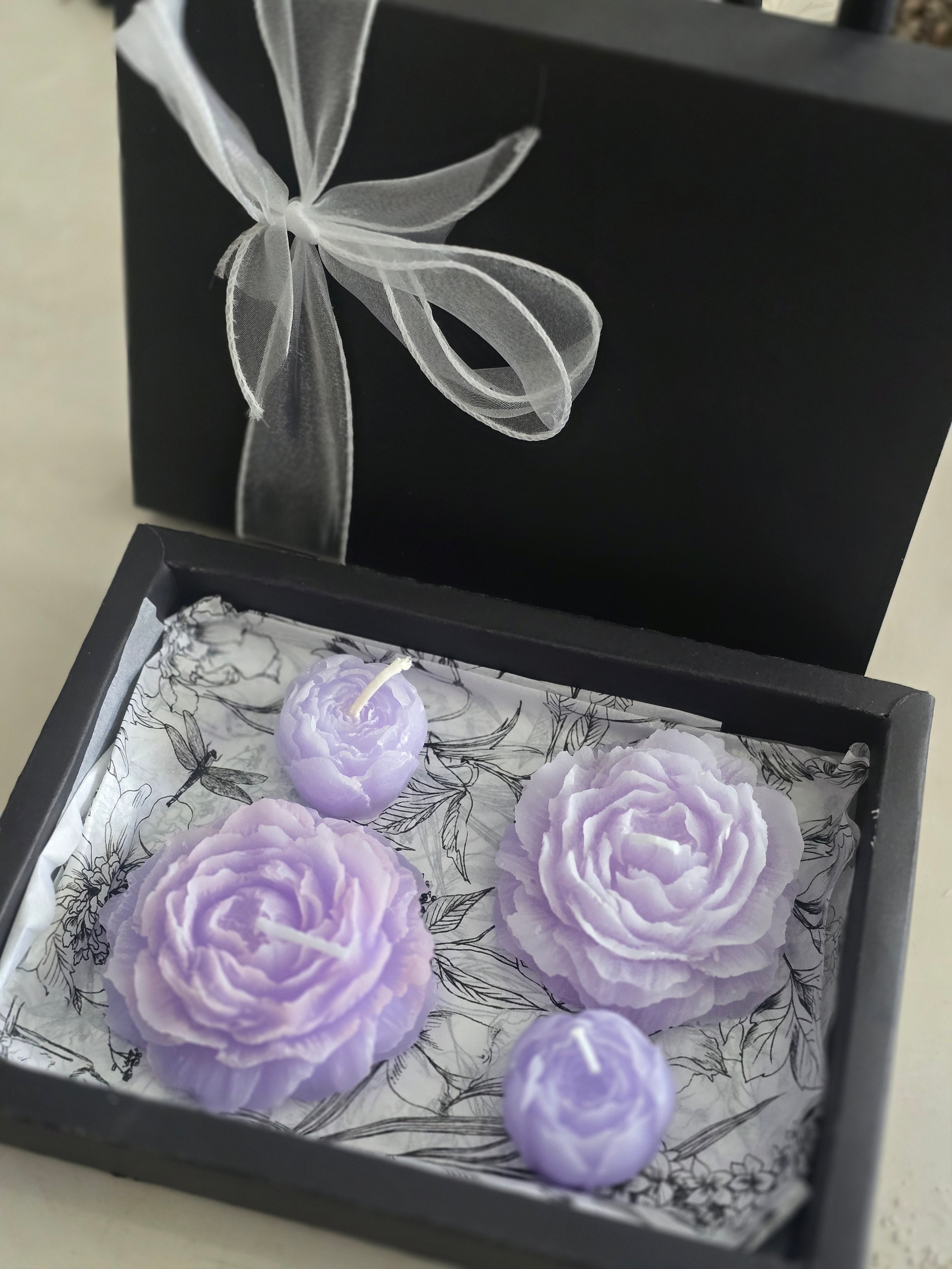 Coffret Bougies Fleurs