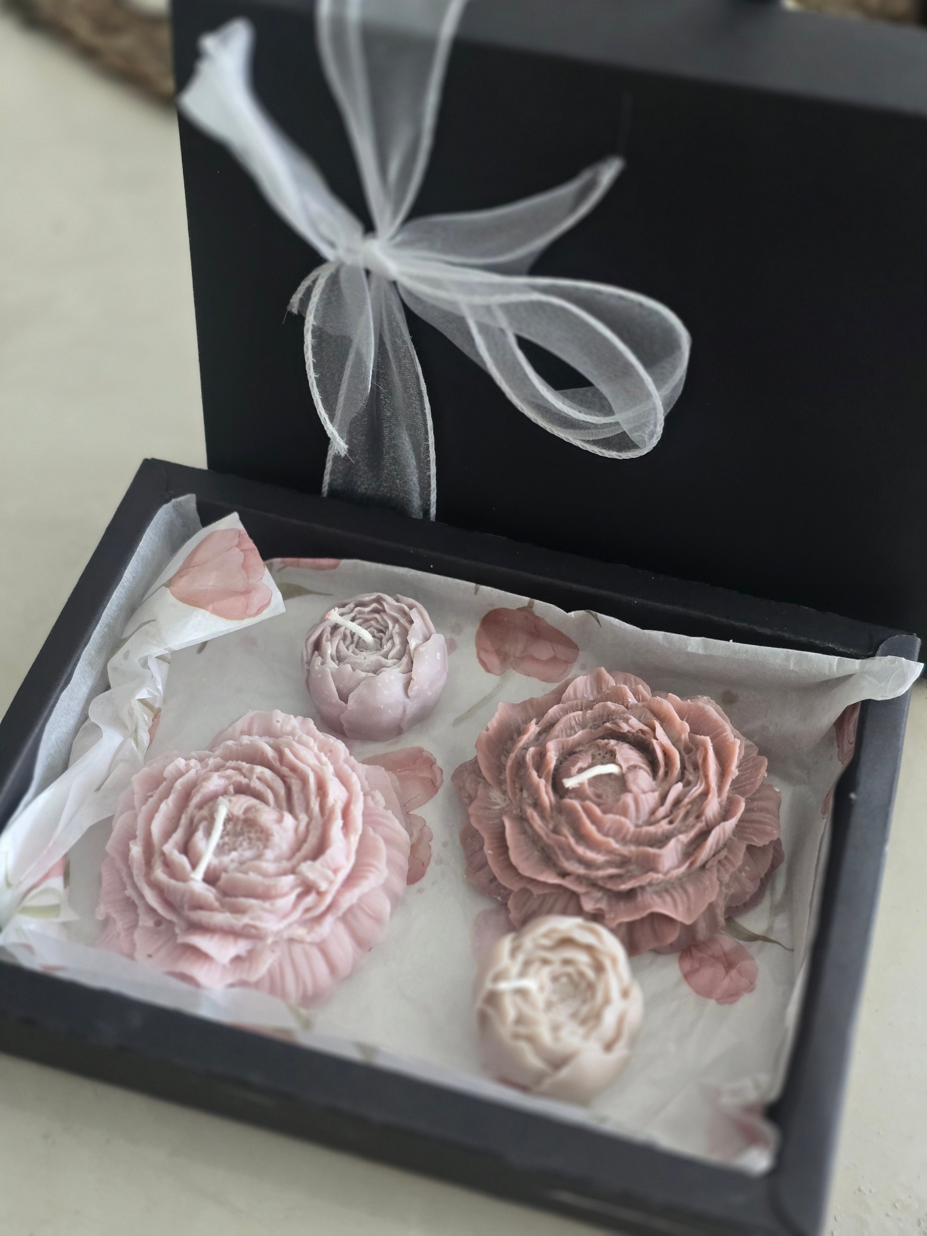 Coffret Bougies Fleurs