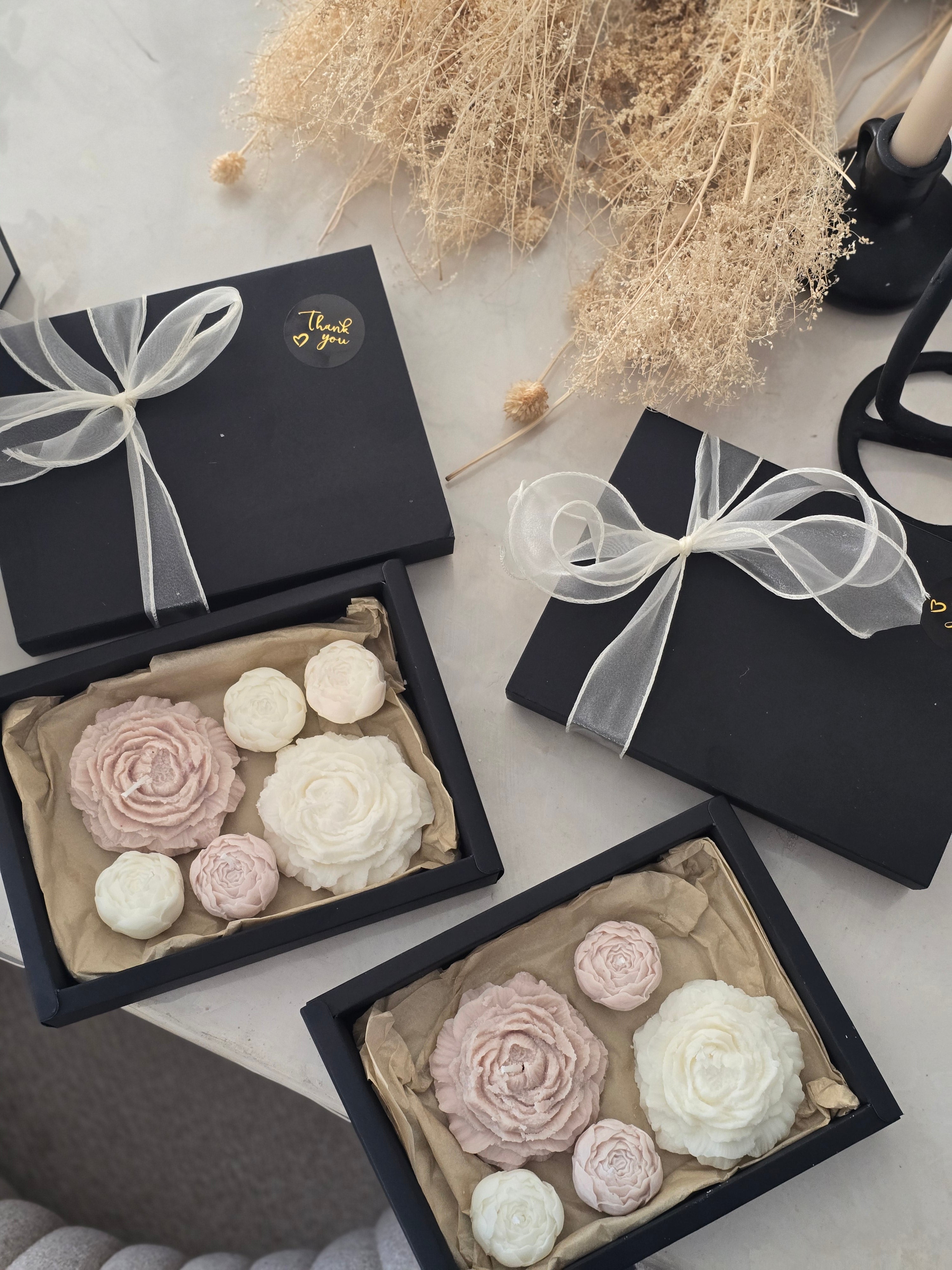 Coffret Bougies Fleurs