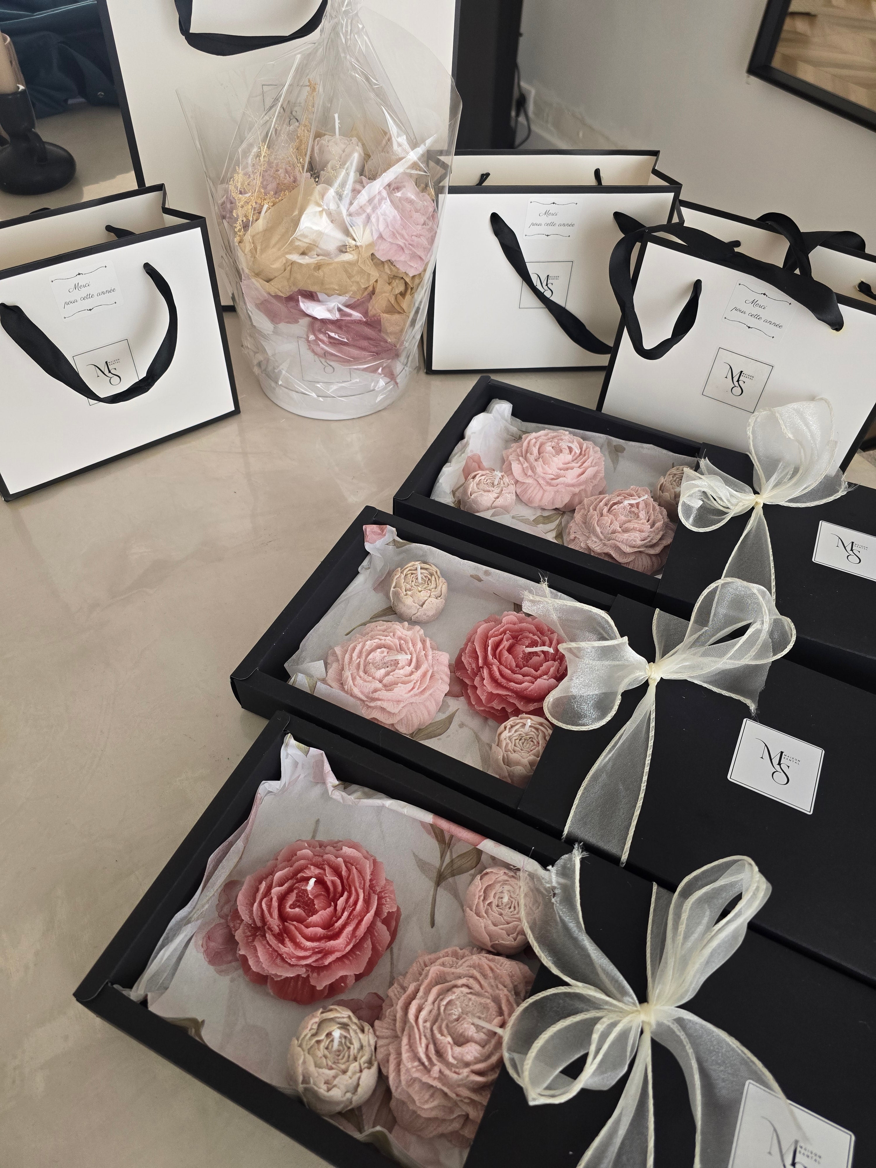 Coffret Bougies Fleurs