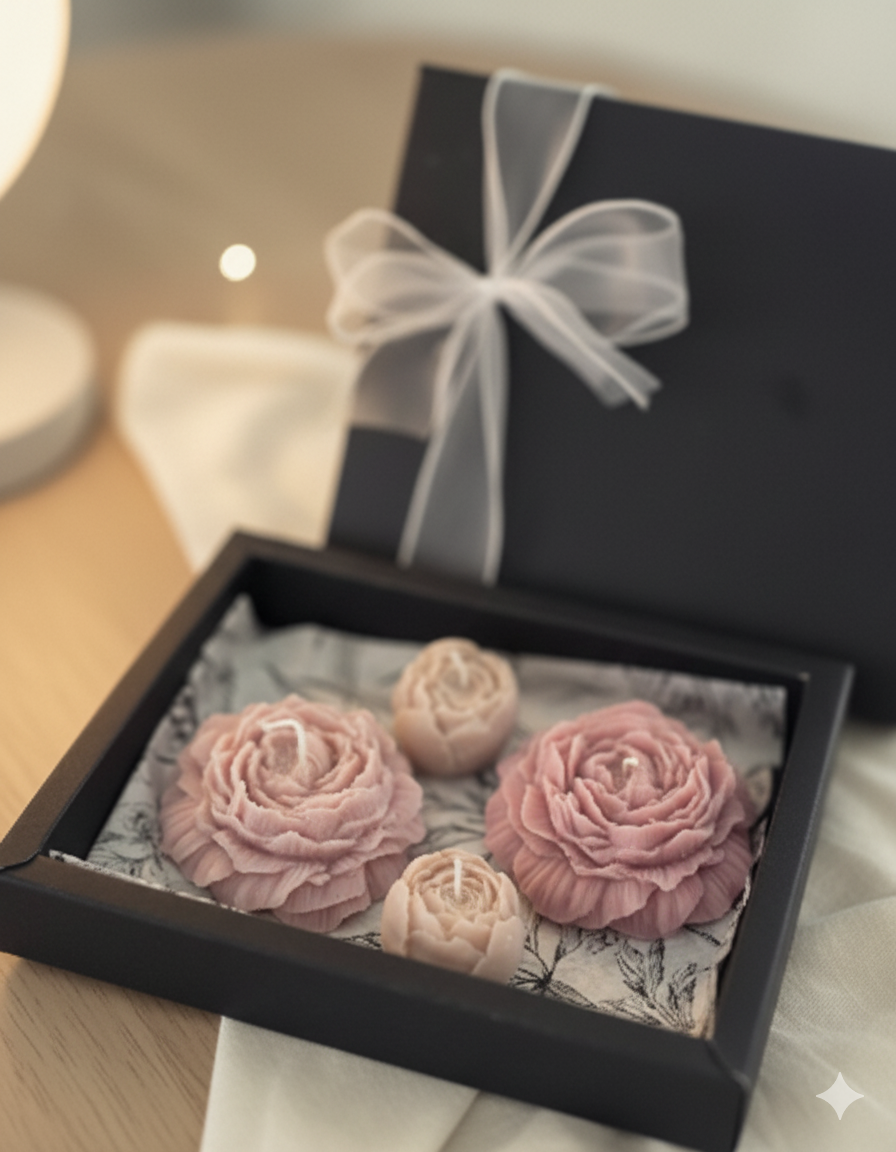 Coffret Bougies Fleurs